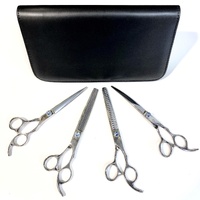 Bucci Japanese 8" 4-Piece Scissor Kit (Includes Straight, Curved, Thinning, and Chunker Shears)