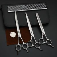 Groomtech Spring Pet Grooming Scissor Kit, Set of 3 with Comb