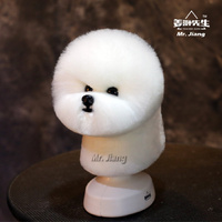 MR.JIANG Bichon Frise Head Hair / Model Dog [White]