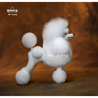 MR.JIANG Poodle Continental Clip Full Body Coat / Model Dog [White]